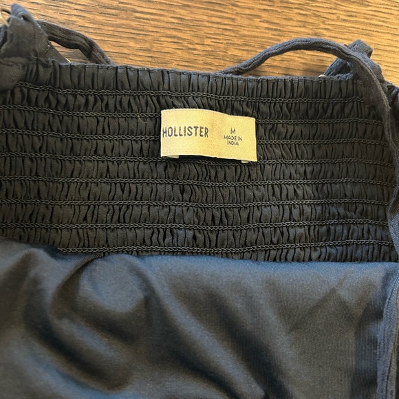 Hollister Navy Crochet Maxi Dress Crochet-Style Mix V-Neck Size Medium - Picture 2 of 16